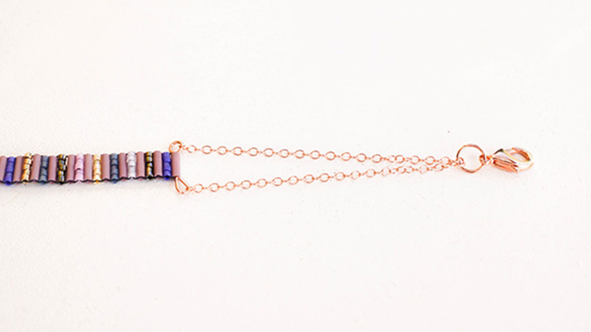 Bracelet with miyuki an buggles : Paso 1 Bracelet with miyuki an buggles : Paso 1