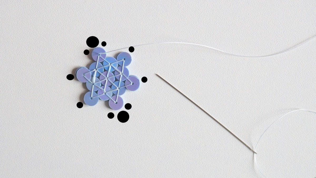 DIY Decoración navideña de copos de nieve con purpurina de Lunéville : Paso 4 DIY Decoración navideña de copos de nieve con purpurina de Lunéville : Paso 4