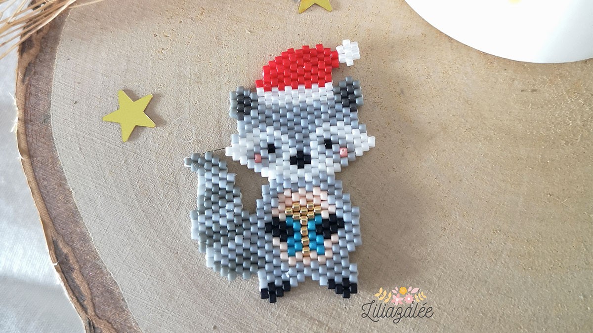 Cuentas para tejer Miyuki Delicas 11/0 Christmas raccoon Cuentas para tejer Miyuki Delicas 11/0 Christmas raccoon