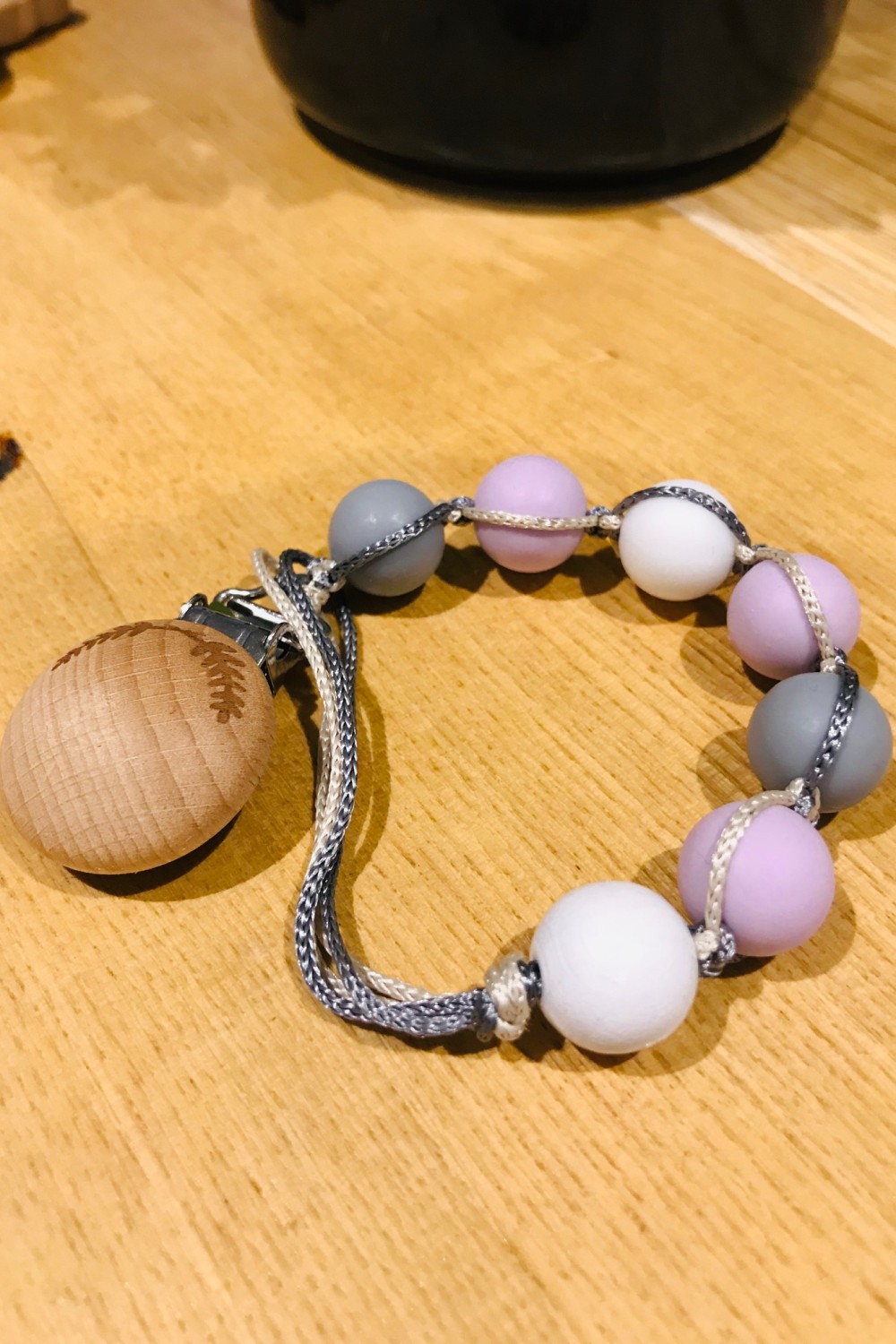 Esquema Soporte para chupete DIY Baby hecho de cuentas de silicona