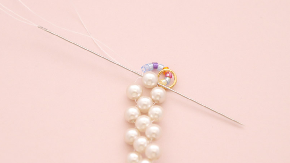 Pulsera de perlas preciosas y mixtas Miyuki delicas : Paso 7 Pulsera de perlas preciosas y mixtas Miyuki delicas : Paso 7