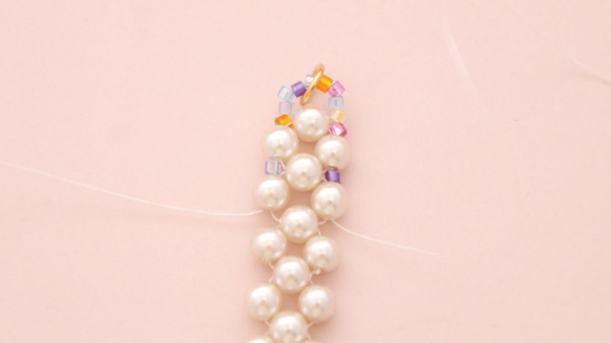 Pulsera de perlas preciosas y mixtas Miyuki delicas : Paso 9 Pulsera de perlas preciosas y mixtas Miyuki delicas : Paso 9
