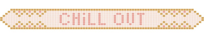 Esquema Pulsera de perlas Miyuki con mensaje Chill out Esquema Pulsera de perlas Miyuki con mensaje Chill out