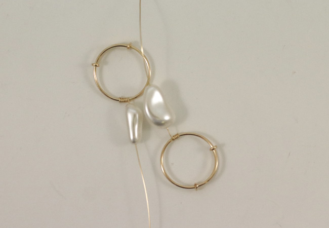 DIY anillo relleno de oro y perlas irregulares PureCrystal : Paso 3