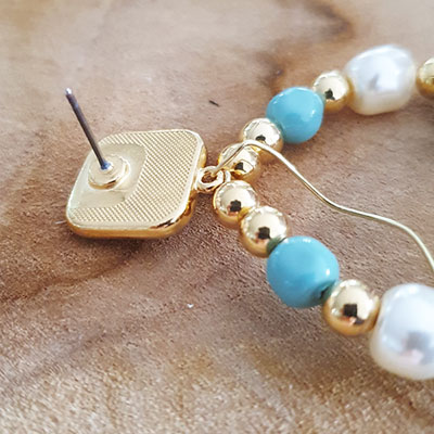 Pendientes colgantes PureCrystal con perlas nacaradas : Paso 3 Pendientes colgantes PureCrystal con perlas nacaradas : Paso 3