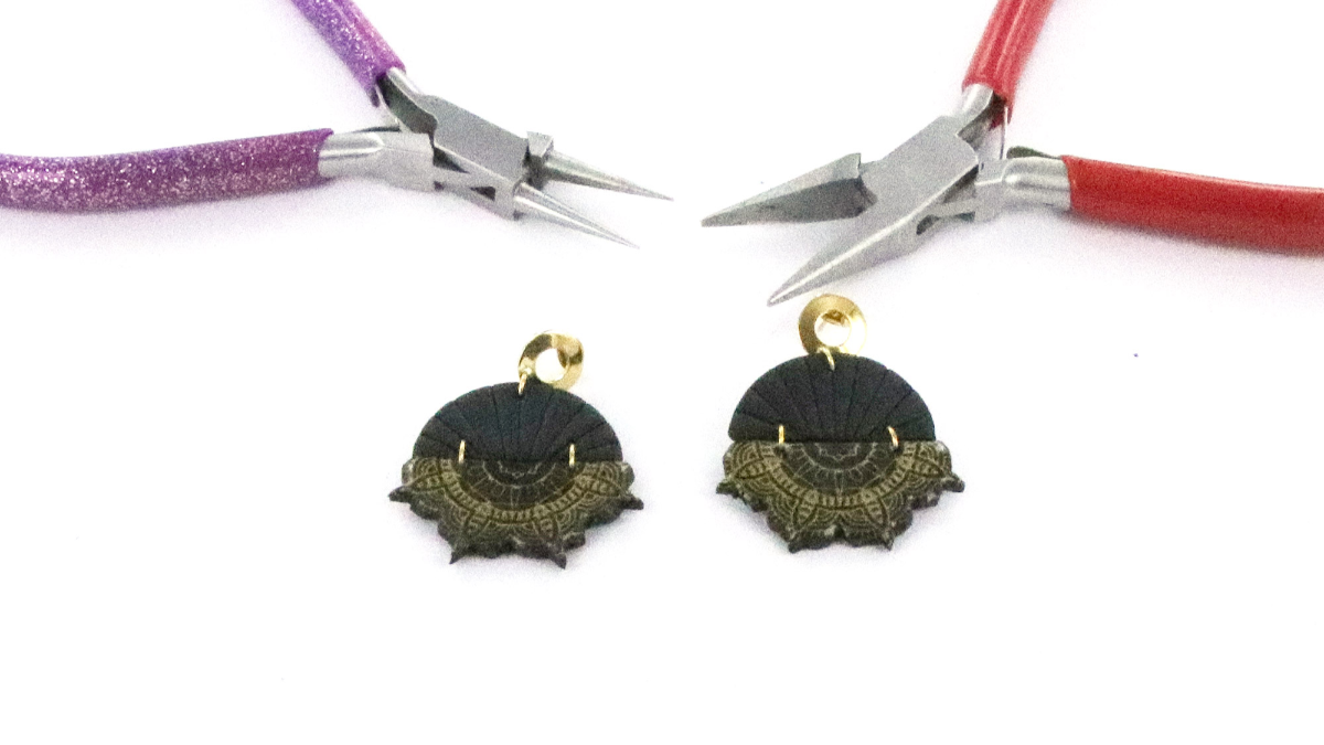 Pendientes de arcilla polimérica étnica y refinada : Paso 8 Pendientes de arcilla polimérica étnica y refinada : Paso 8