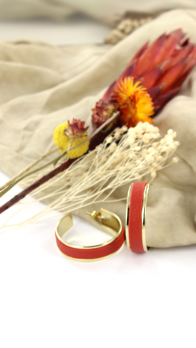 Esquema Pendientes de cuero de fimo