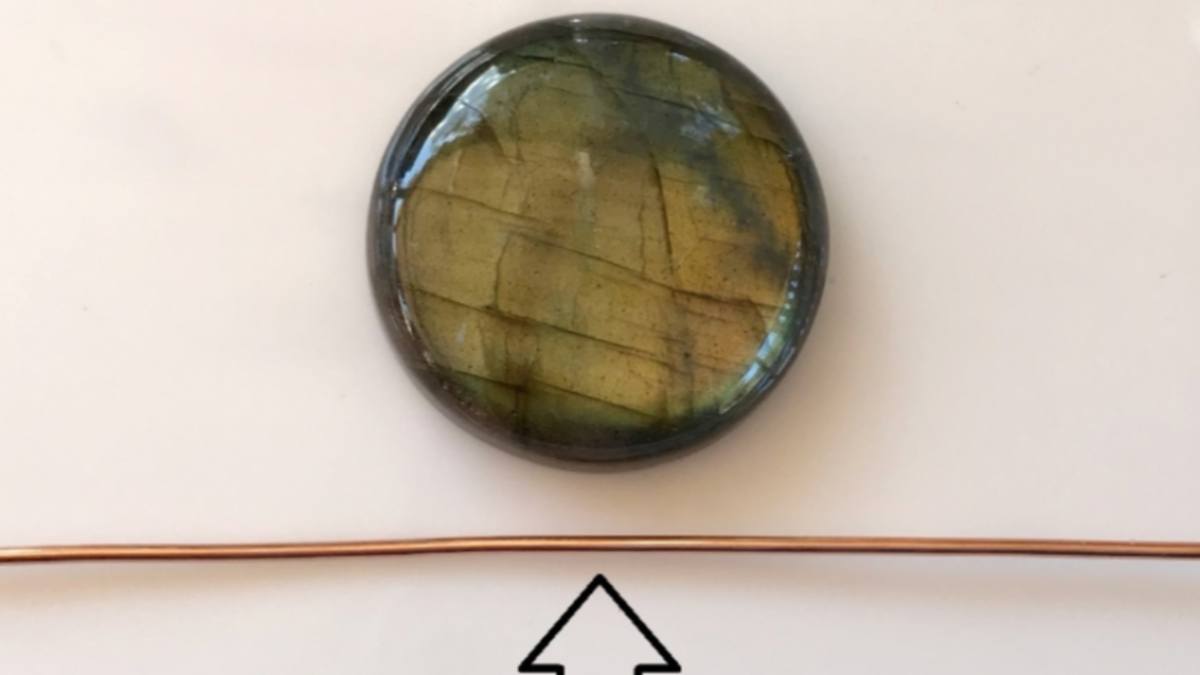 Colgante de piedras preciosas con alambre de cobre : Paso 1 Colgante de piedras preciosas con alambre de cobre : Paso 1