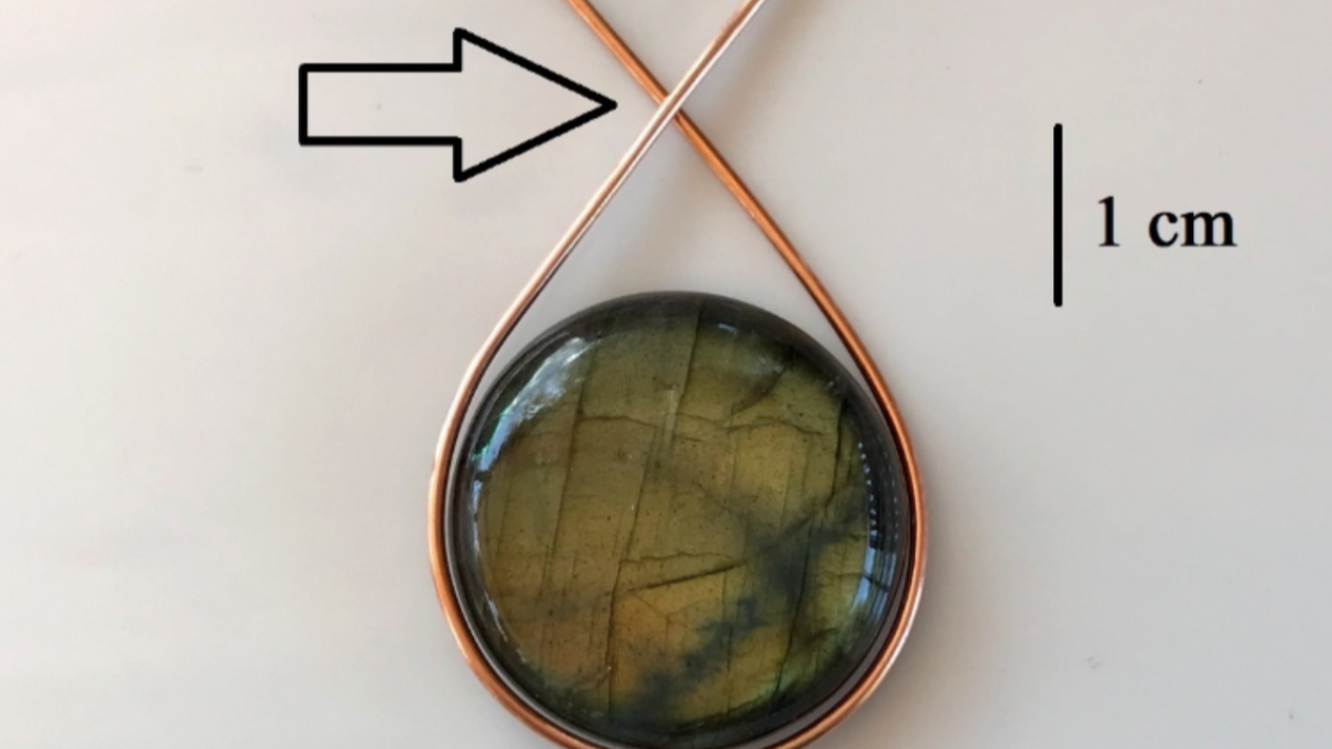 Colgante de piedras preciosas con alambre de cobre : Paso 2 Colgante de piedras preciosas con alambre de cobre : Paso 2