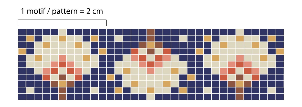 Esquema Pulsera Miyuki con flores doradas y cierre magnético Esquema Pulsera Miyuki con flores doradas y cierre magnético