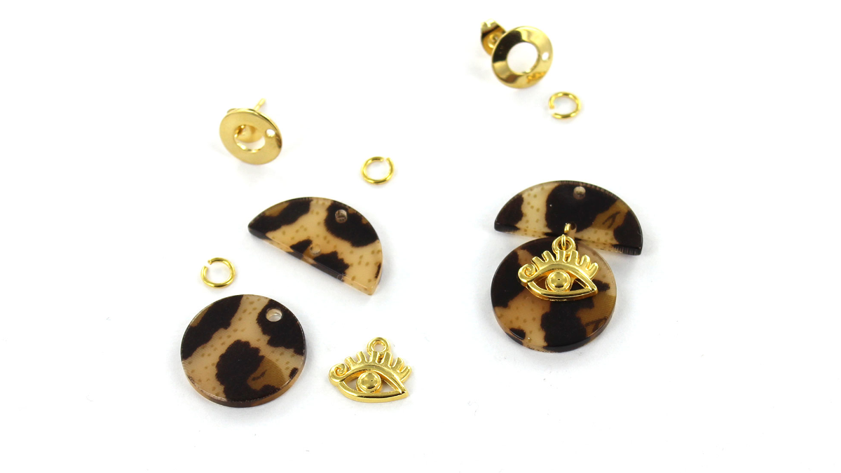 Pendientes colgantes de acetato Karine : Paso 2