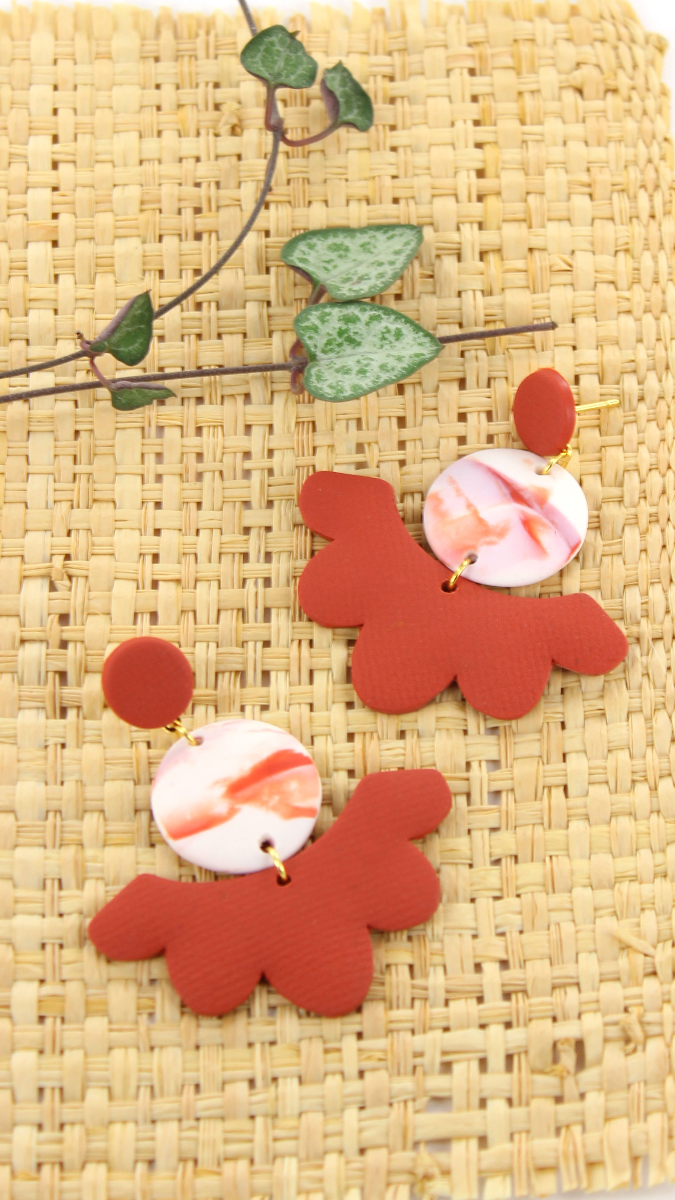 Esquema Pendientes de plantilla de flores Perles y Co