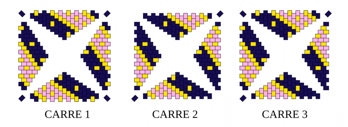 Esquema Estrellas de Navidad en 3D en tejido de peyote con cuentas Miyuki Esquema Estrellas de Navidad en 3D en tejido de peyote con cuentas Miyuki