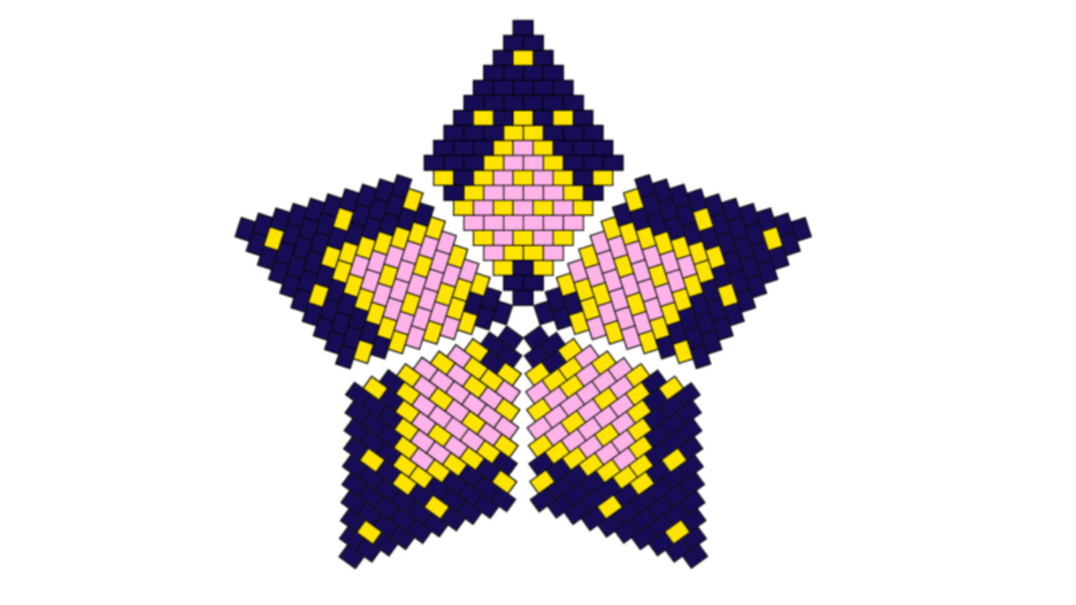 Estrellas de Navidad en 3D en tejido de peyote con cuentas Miyuki : Paso 1 Estrellas de Navidad en 3D en tejido de peyote con cuentas Miyuki : Paso 1