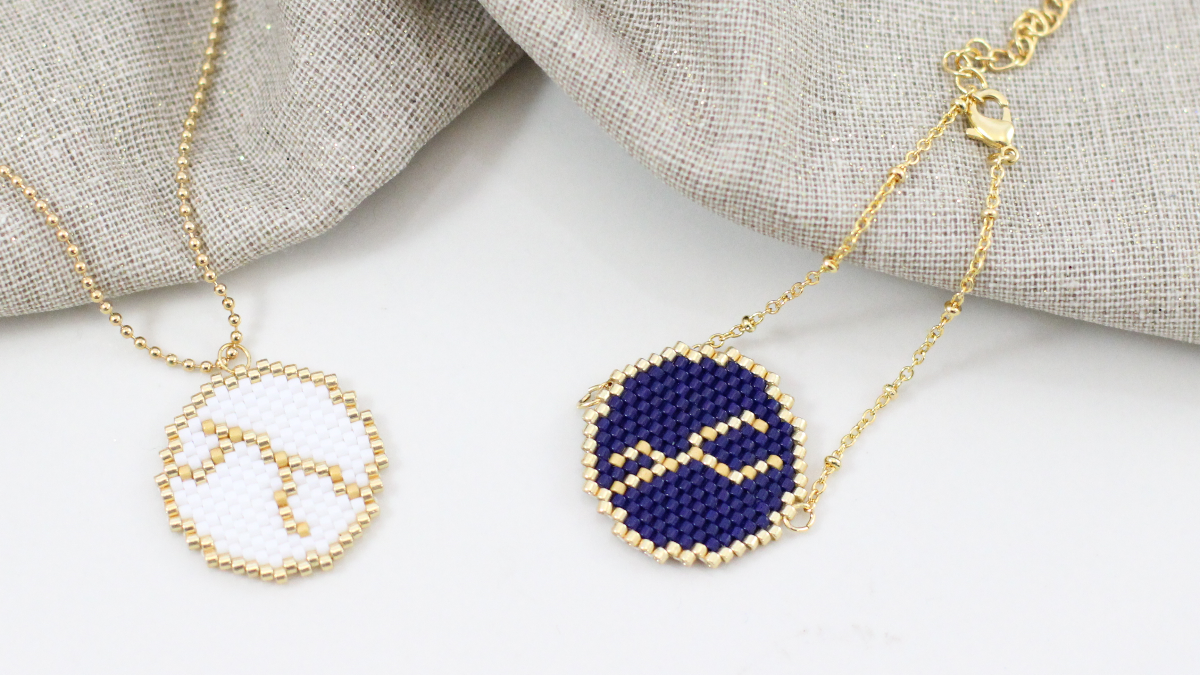 Esquema Miyuki Delicas 11/0 cuenta tejida constelación ficha de joyería fichas Miyuki Delicas 11/0