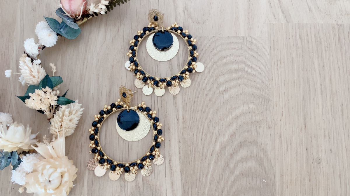 Esquema Cuentas facetadas y pendientes de tejido SuperDuo