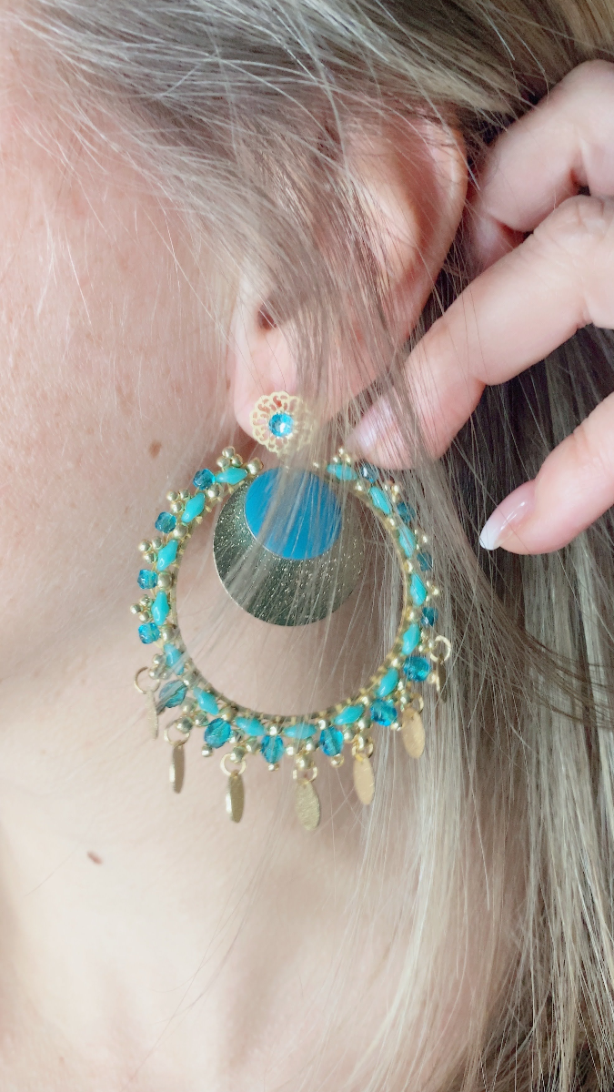 Esquema Cuentas facetadas y pendientes de tejido SuperDuo