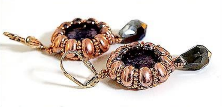 Esquema Pendientes de caramelo en cuentas de vidrio Samos by Puca