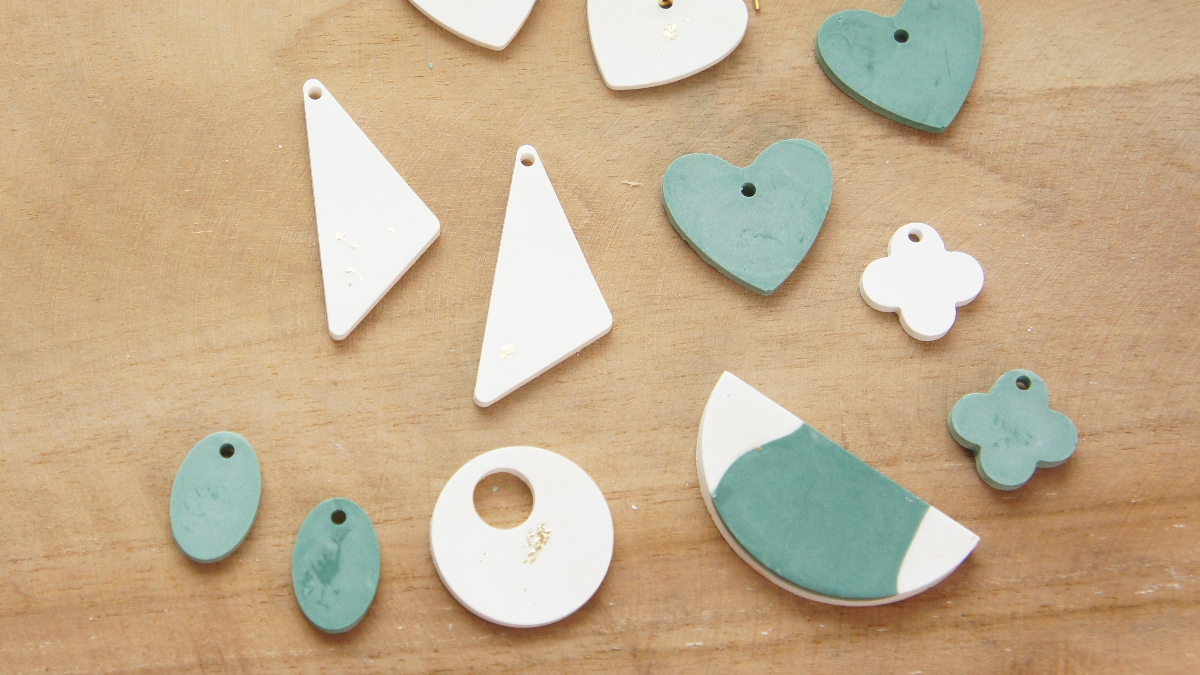 Esquema Tutorial de pendientes con polvo de moldear imitación cerámica Raysin