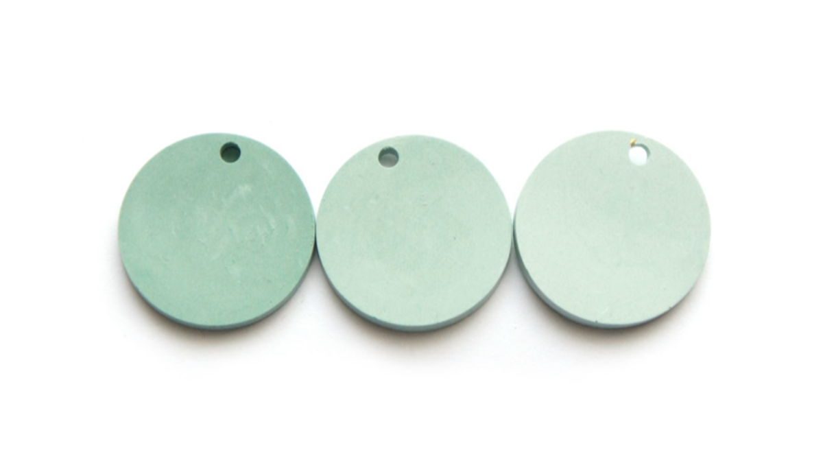 Tutorial de pendientes con polvo de moldear imitación cerámica Raysin : Paso 1