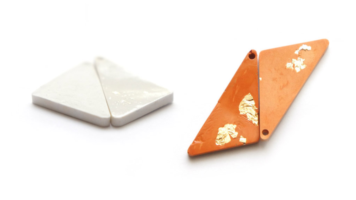 Tutorial de pendientes con polvo de moldear imitación cerámica Raysin : Paso 2