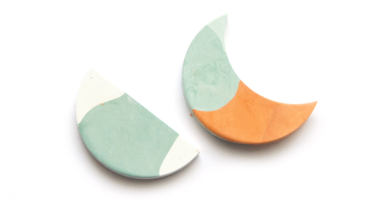 Tutorial de pendientes con polvo de moldear imitación cerámica Raysin : Paso 4