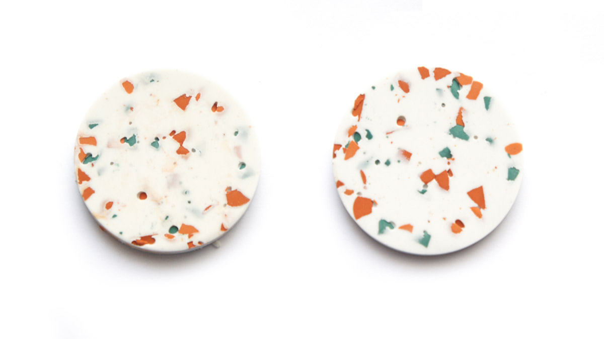 Tutorial de pendientes con polvo de moldear imitación cerámica Raysin : Paso 5