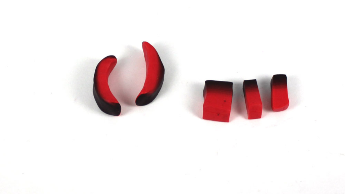 Pendientes de arcilla polimérica de caña rosa : Paso 11