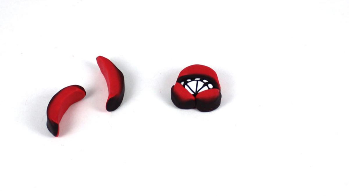 Pendientes de arcilla polimérica de caña rosa : Paso 12