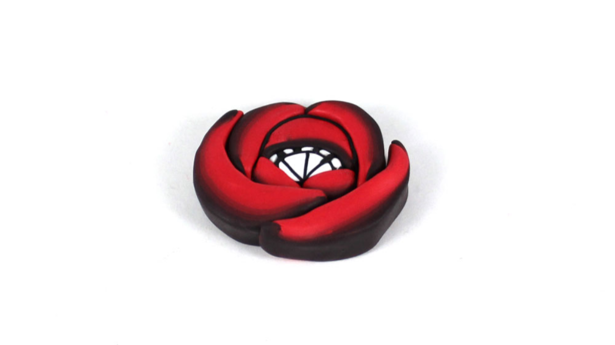 Pendientes de arcilla polimérica de caña rosa : Paso 14