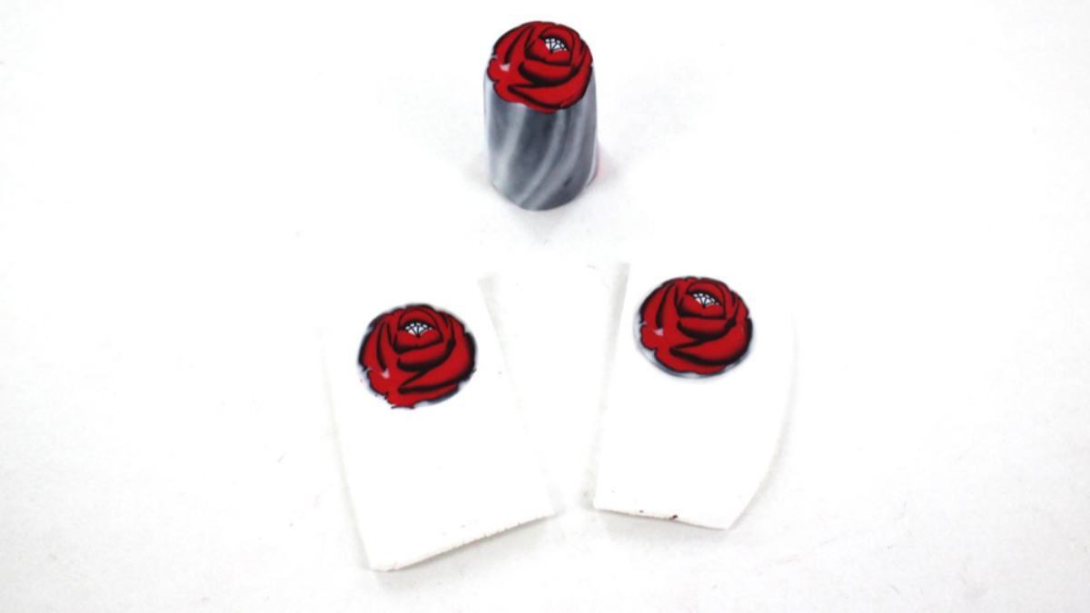 Pendientes de arcilla polimérica de caña rosa : Paso 20