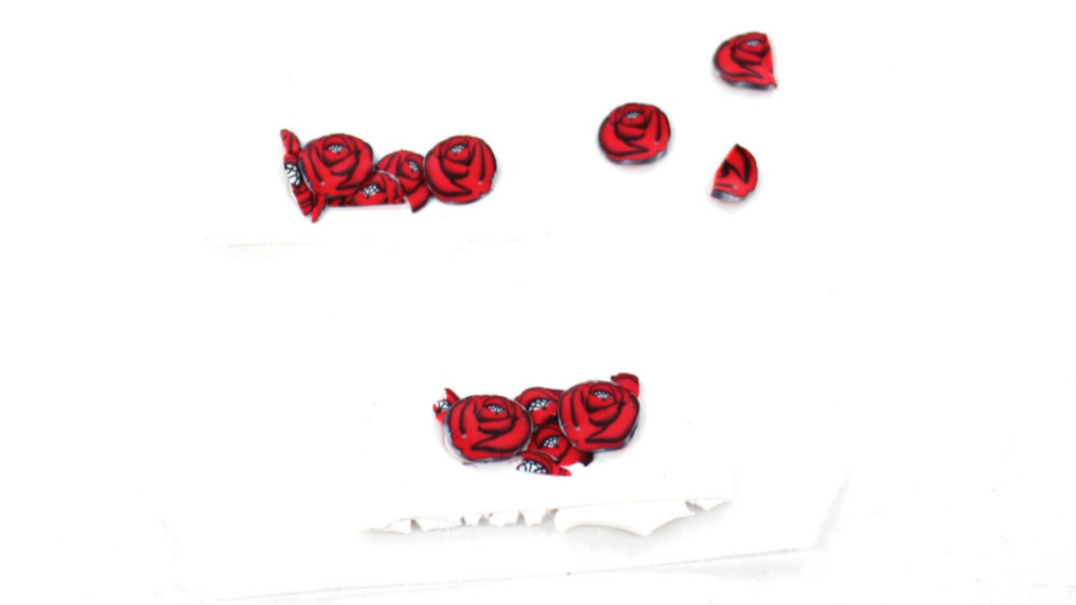 Pendientes de arcilla polimérica de caña rosa : Paso 22