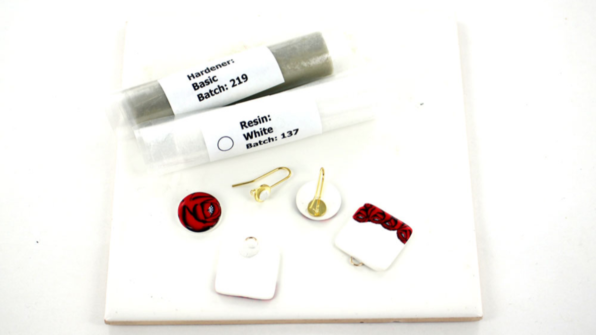 Pendientes de arcilla polimérica de caña rosa : Paso 24