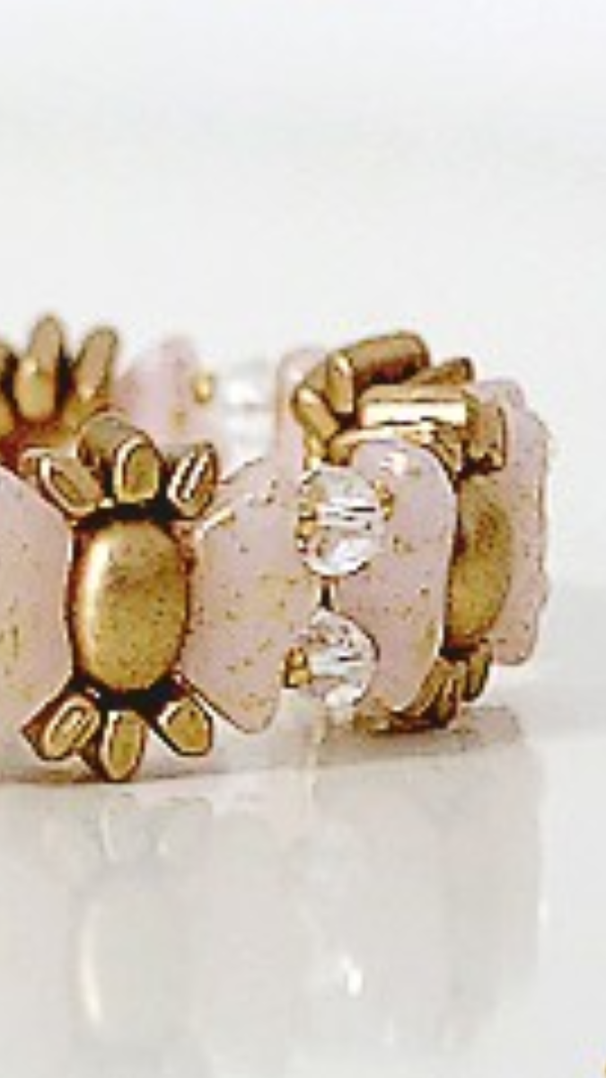 Esquema Pulsera de cuentas de vidrio Dora Delos y Samos de Puca