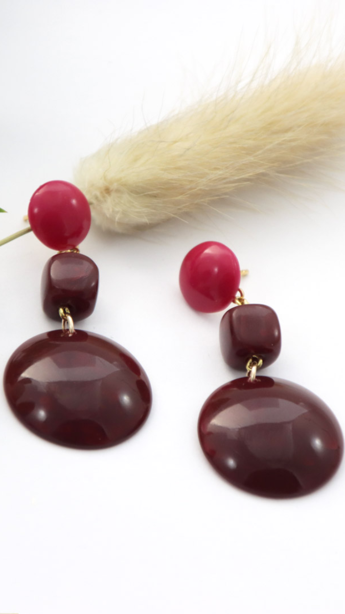 Esquema Pendientes de cuentas pulidas de arcilla polimérica