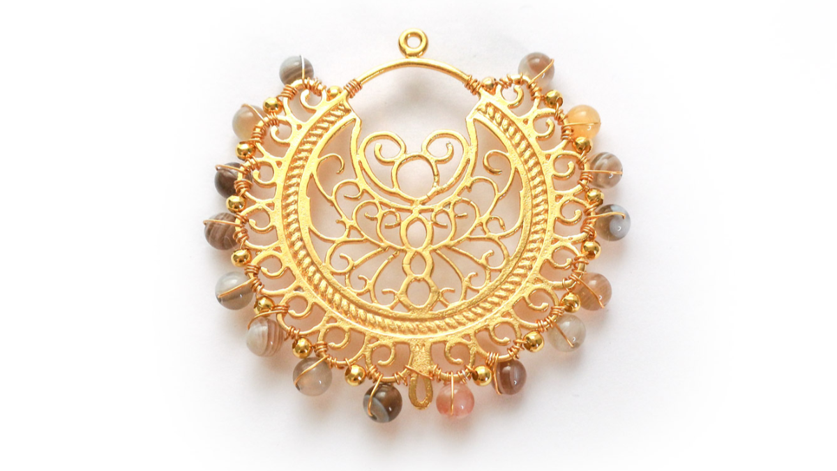 Tutorial de pendientes Gipsy de oro con ágatas de Botsuana : Paso 1 Tutorial de pendientes Gipsy de oro con ágatas de Botsuana : Paso 1