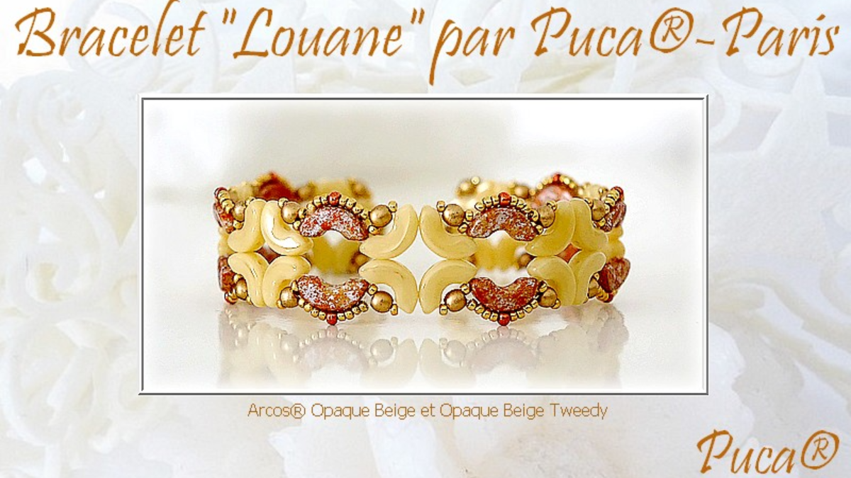 Esquema Pulsera Louane con cuentas de vidrio Arcos de Puca