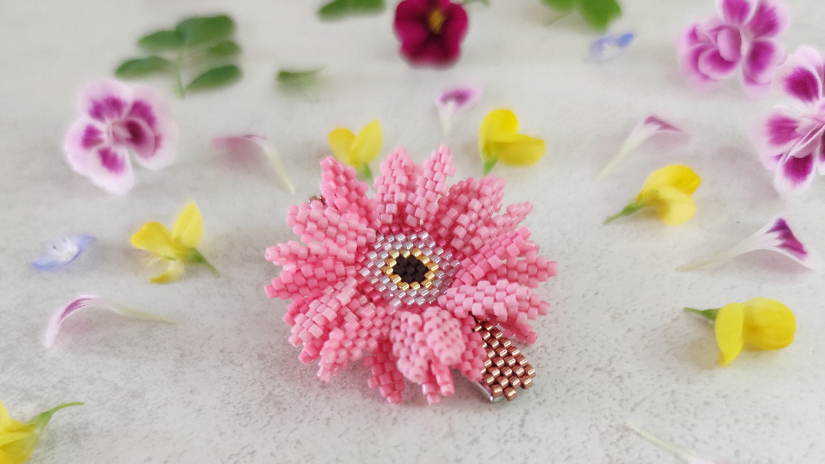 Esquema Pinzas para flores de Miyuki Delicas 11/0 Esquema Pinzas para flores de Miyuki Delicas 11/0