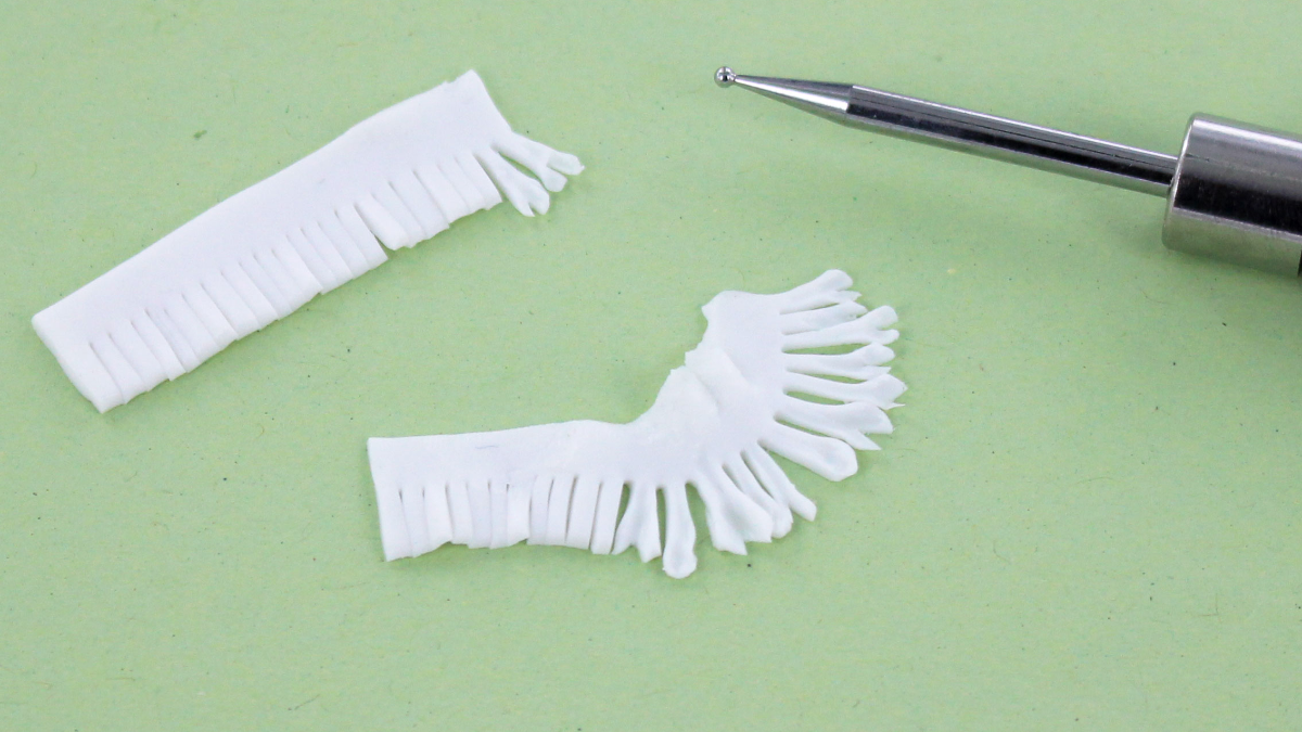 Pendientes de peonía de arcilla polimérica : Paso 3