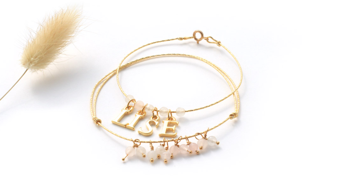 Pulsera Jonc semainier diamanté dorada con abalorios de oro fino : Paso 7 Pulsera Jonc semainier diamanté dorada con abalorios de oro fino : Paso 7