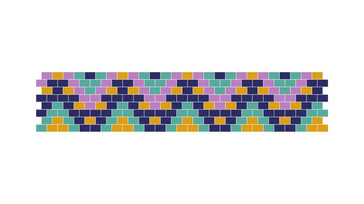 Esquema Pulsera en tejido de perlas Miyuki Técnica de par en peyote