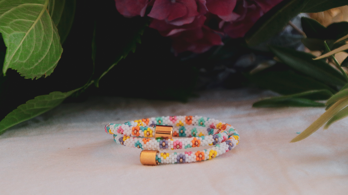 Pulsera de flores de peyote de Miyuki