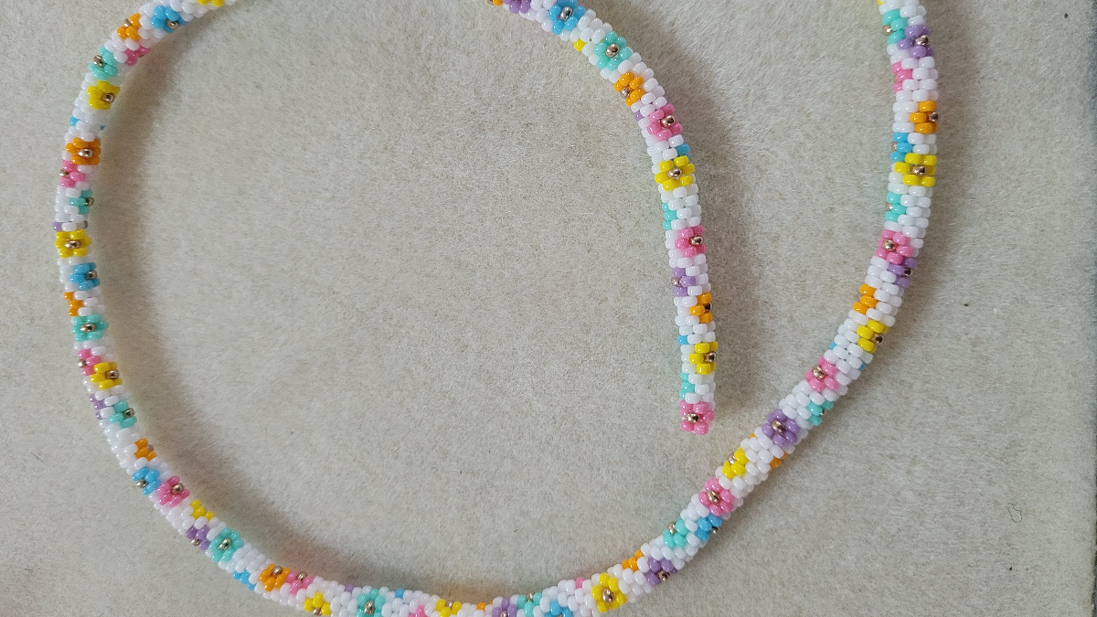 Pulsera de flores de peyote de Miyuki : Paso 5