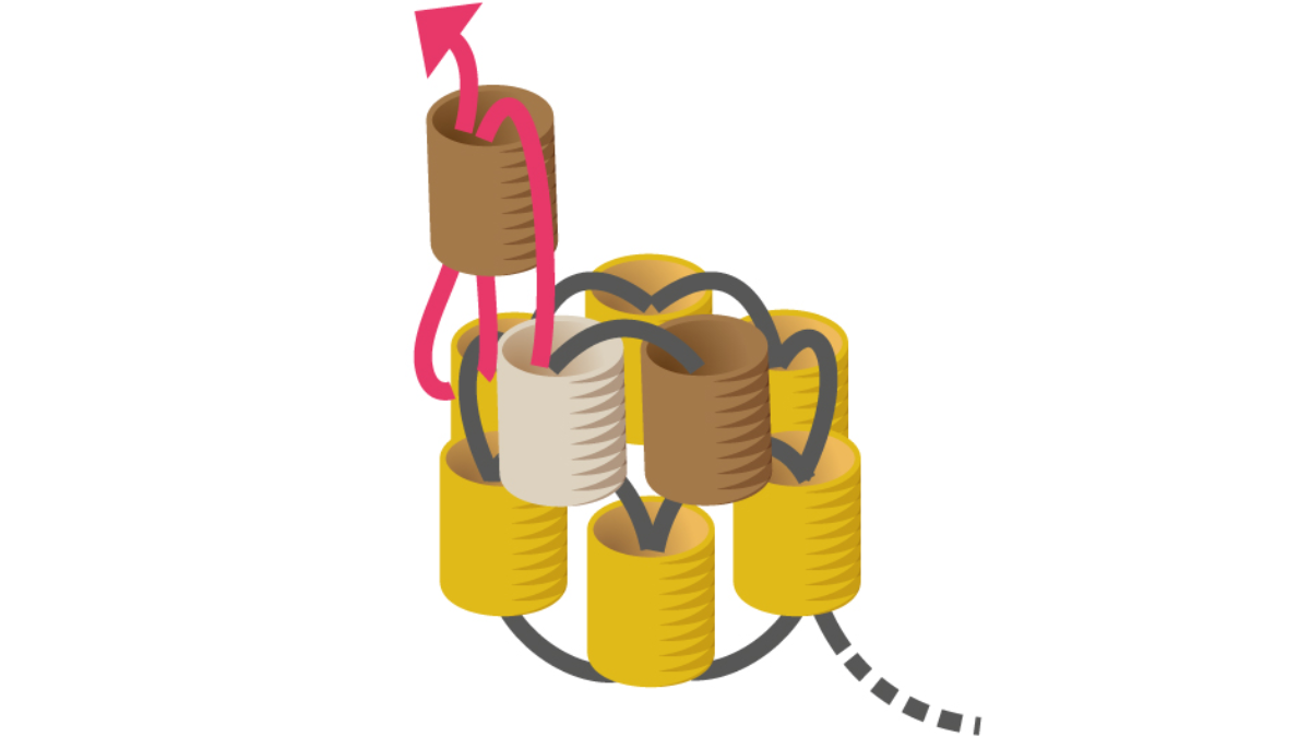 Pulsera de cuentas tubulares Miyuki Brick Stitch : Paso 5