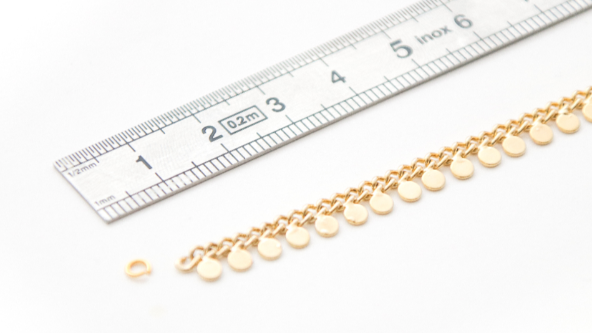 Tobillera con cadena fantasía y cuentas Miyuki Perles & Co