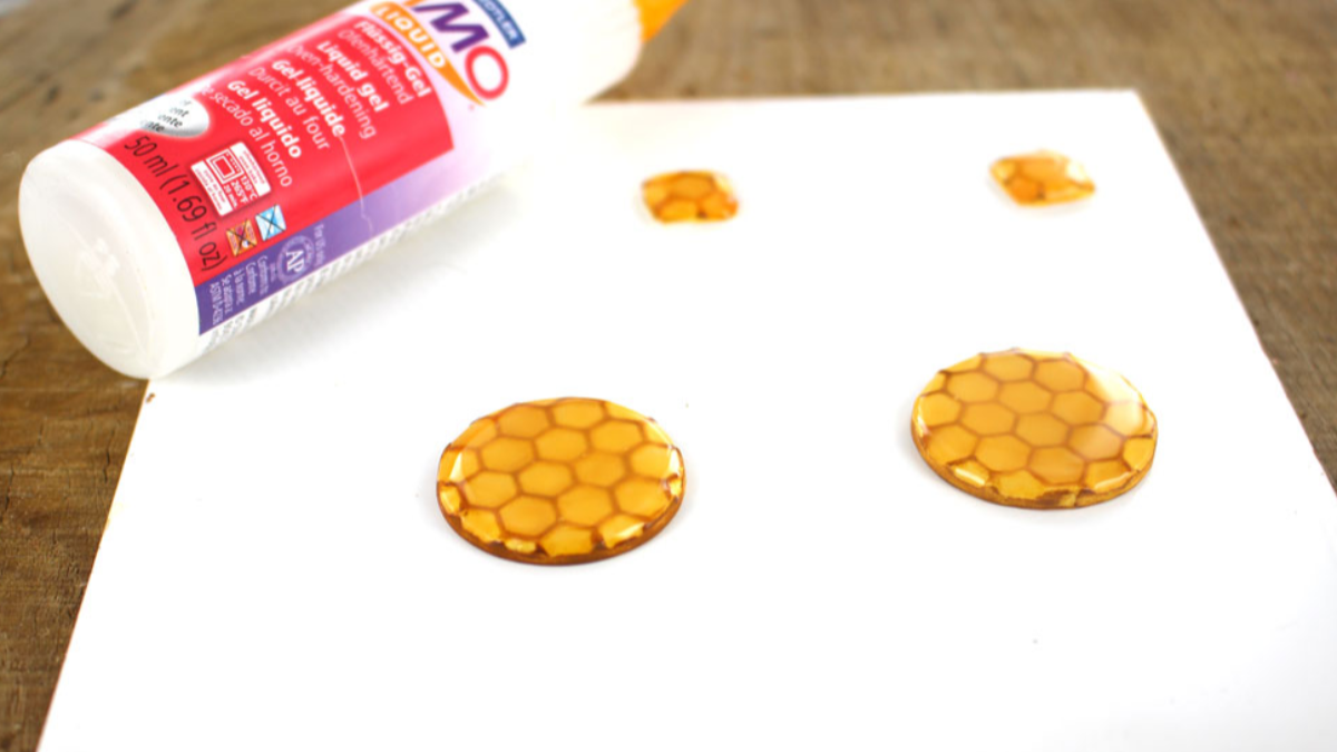 Pendientes de nido de abeja con Fimo líquido : Paso 5 Pendientes de nido de abeja con Fimo líquido : Paso 5