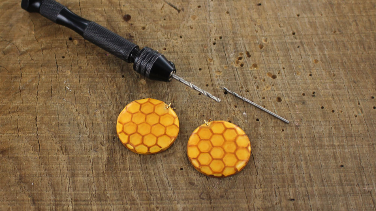 Pendientes de nido de abeja con Fimo líquido : Paso 6 Pendientes de nido de abeja con Fimo líquido : Paso 6