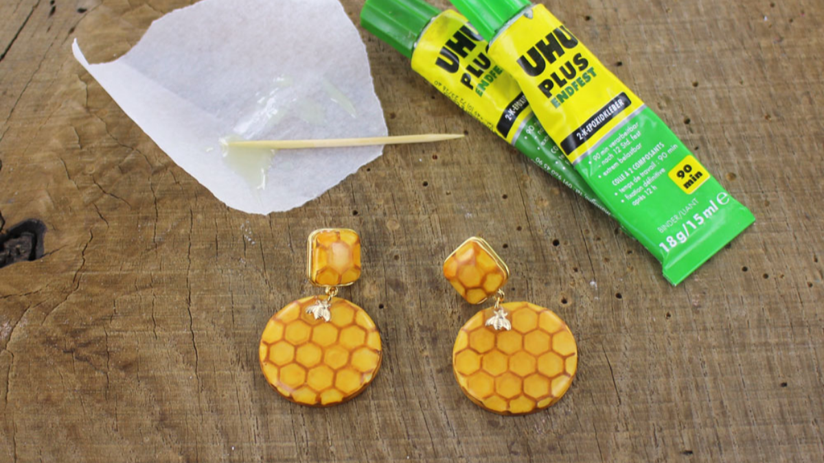 Pendientes de nido de abeja con Fimo líquido : Paso 7 Pendientes de nido de abeja con Fimo líquido : Paso 7