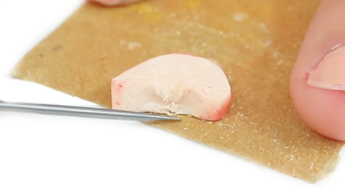 Pulsera de cuentas y melocotón mixto de arcilla polimérica : Paso 7