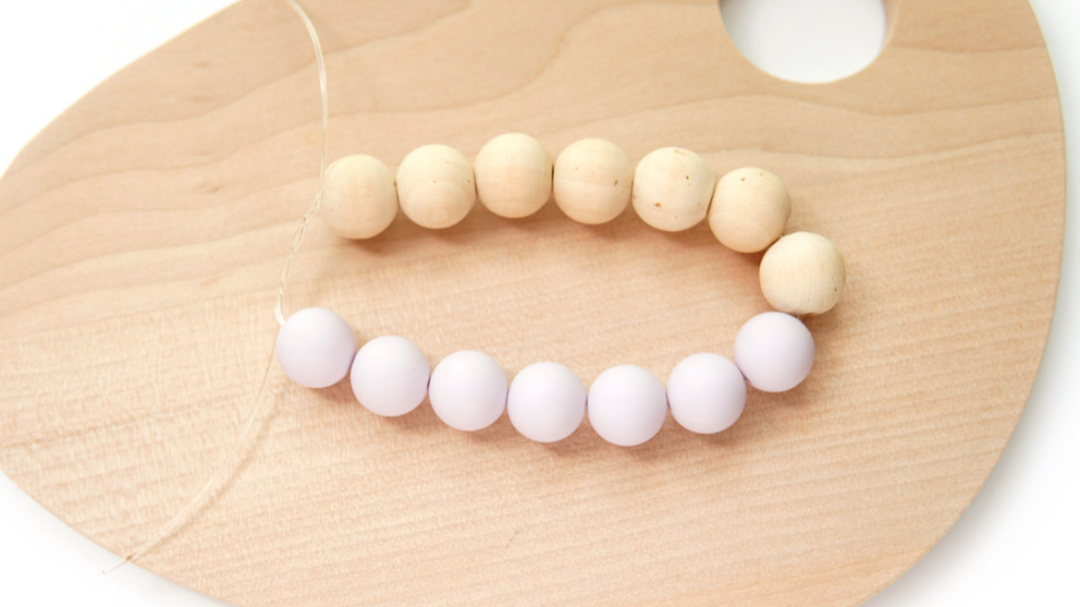 DIY Pulsera llavero elástica con cuentas de silicona XXL : Paso 1